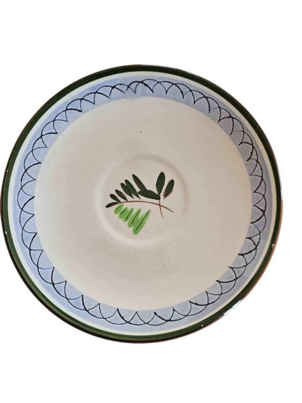 Stangl Pottery Fruit Flowers Tea Cup Saucer 6oz art pottery vtg floral blue gree - Picture 4 of 11